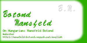 botond mansfeld business card